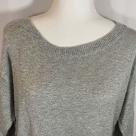 Torrid Grey Long Knit Tunic Sweater 3/4 Sleeve Top - Picture 2 of 7